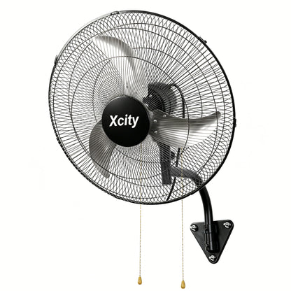 Xcity Wall Mount Fan 20", 3-Speed, Oscillating Cooling