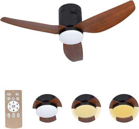 40 Inch Ceiling Fan with LED Light, Remote and App Control