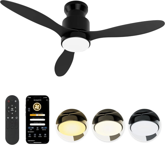 42 Inch Ceiling Fan with LED Light, Remote and App Control