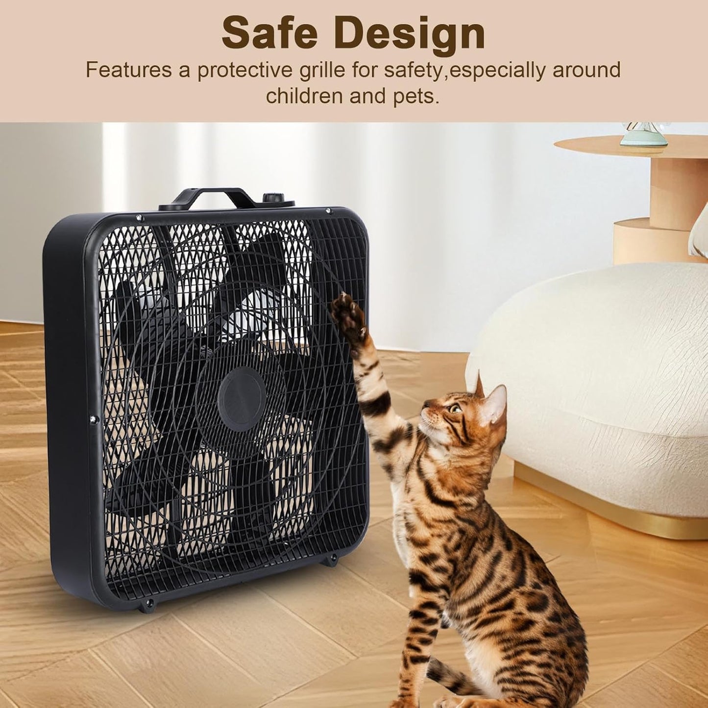 Box Fan with Carry Handle