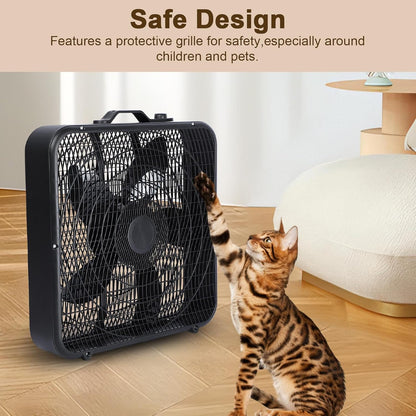 Box Fan with Carry Handle