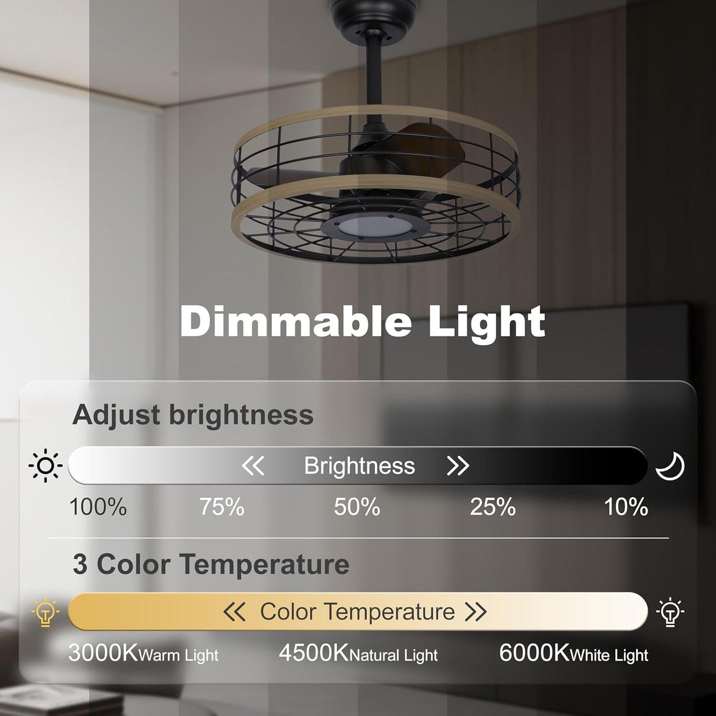 Low Profile Ceiling Fan with Lights and Remote