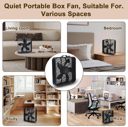Box Fan with Carry Handle