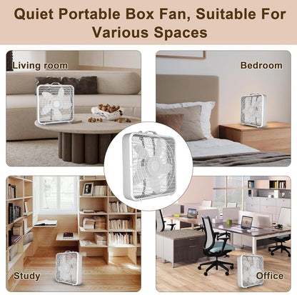 Box Fan with Carry Handle