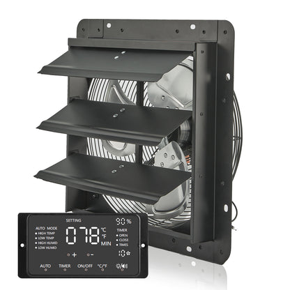 Wall Mounted Shutter Exhaust Fan with Thermostat & Humidity controller