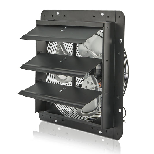 Shutter fan with 1.8M power cord and remote control AC Black